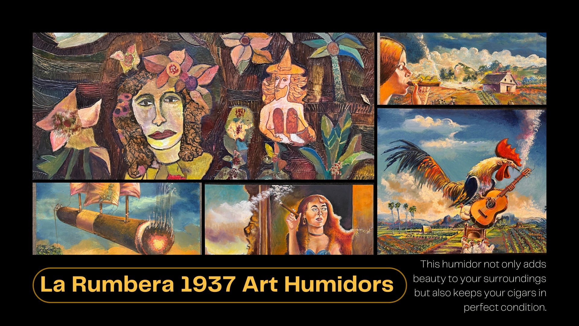 Limited Edition La Rumbera 1937 '96 Cigars - Original Painting' Art Humidor